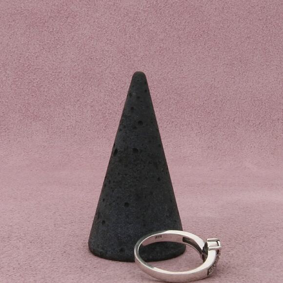 chuck clemency sterling silver diamond accent ring size 7 - Picture 3 of 3